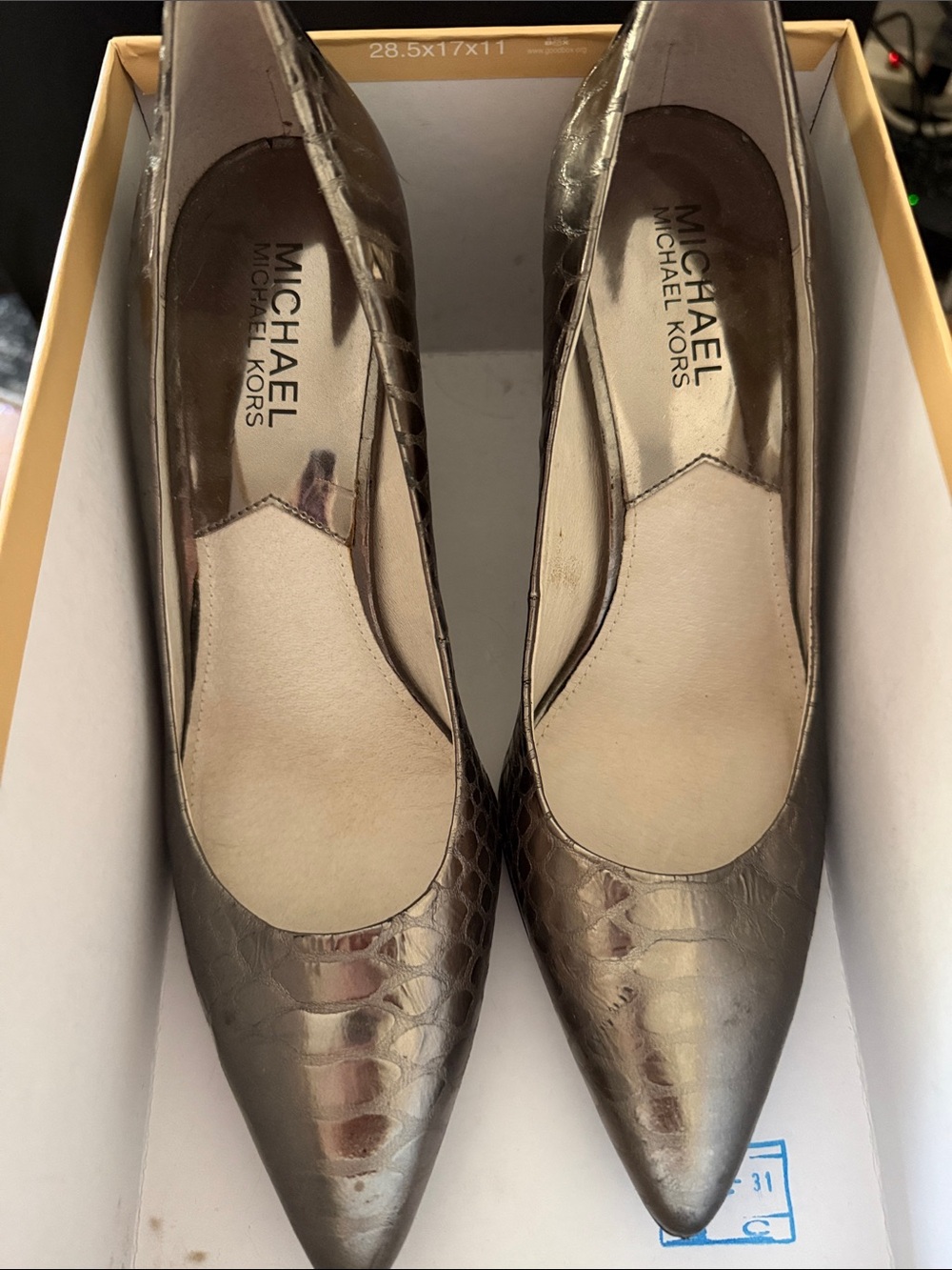 Michael Kors Metallic Bronze Pointed-Toe Heels